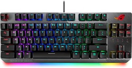 ASUS ROG Strix Scope NX TKL Moonlight White Wired Mechanical RGB Gaming Keyboard | ROG NX Brown Tactile Switches, Aluminum Frame, Aura Sync Lighting, Tenkeyless Design, Quick Toggle Media Keys