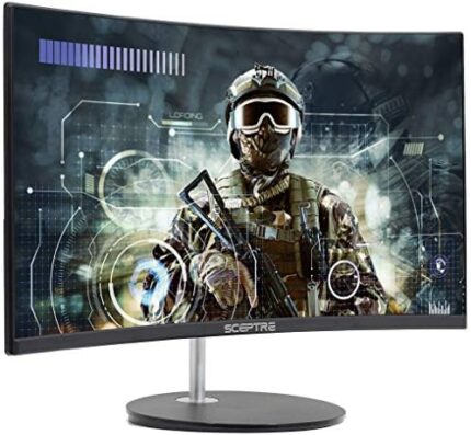 Sceptre Curved 24-inch Gaming Monitor 1080p 98% sRGB HDMI x2 VGA Build-in Speakers, Machine Black