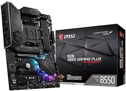 MSI MPG B550 Gaming Plus Computer Gaming Motherboard (AMD AM4, Ryzen 5000 & 3000 Series, DDR4, PCIe 4.0, SATA 6Gb/s, M.2, USB 3.2 Gen 2, HDMI/DP, ATX) AMD PC Motherboards (Renewed)