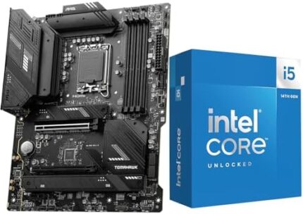 Micro Center Intel Core i5-14600K 14 Cores up to 5.3 GHz Unlocked LGA 1700 Desktop Processor with Integrated Graphics Bundle with MSI MAG B760 Tomahawk WiFi DDR4 Gaming Motherboard
