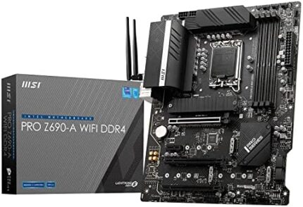 MSI PRO Z690-A WiFi DDR4 ProSeries Computer Gaming Motherboard (ATX, 12th Gen Intel Core, LGA 1700 Socket, DDR4, PCIe 4, CFX, M.2 Slots, Wi-Fi 6E) Intel PC Motherboards (Renewed)