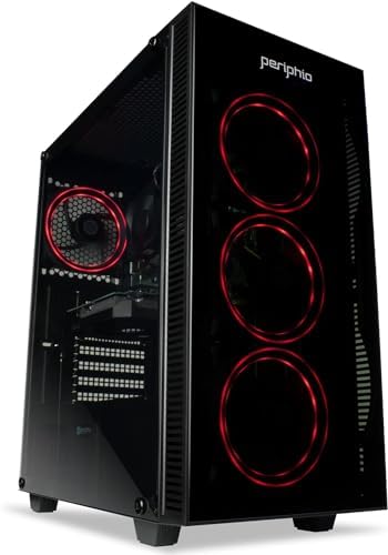 Periphio Hydra Prebuilt Gaming PC - GeForce RTX 3050 (6GB) | Intel Core i5-6500 (3.6GHz Turbo) | 1TB Solid State SSD | 16GB DDR4 RAM | Windows 10 Gaming Desktop Computer | WiFi + BT (Renewed)